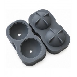 Forma Para Gelo Esférica Para Drink em Silicone Cinza
